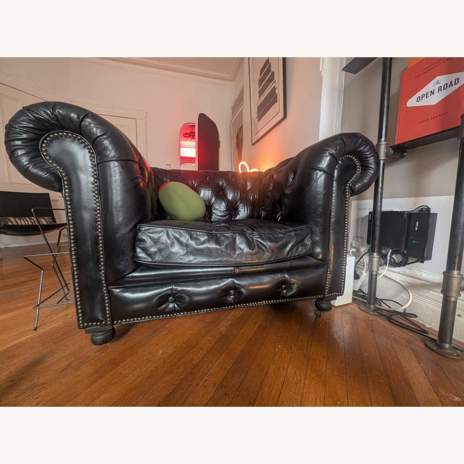 Restoration Hardware Kensington Leather Armchair - image-12