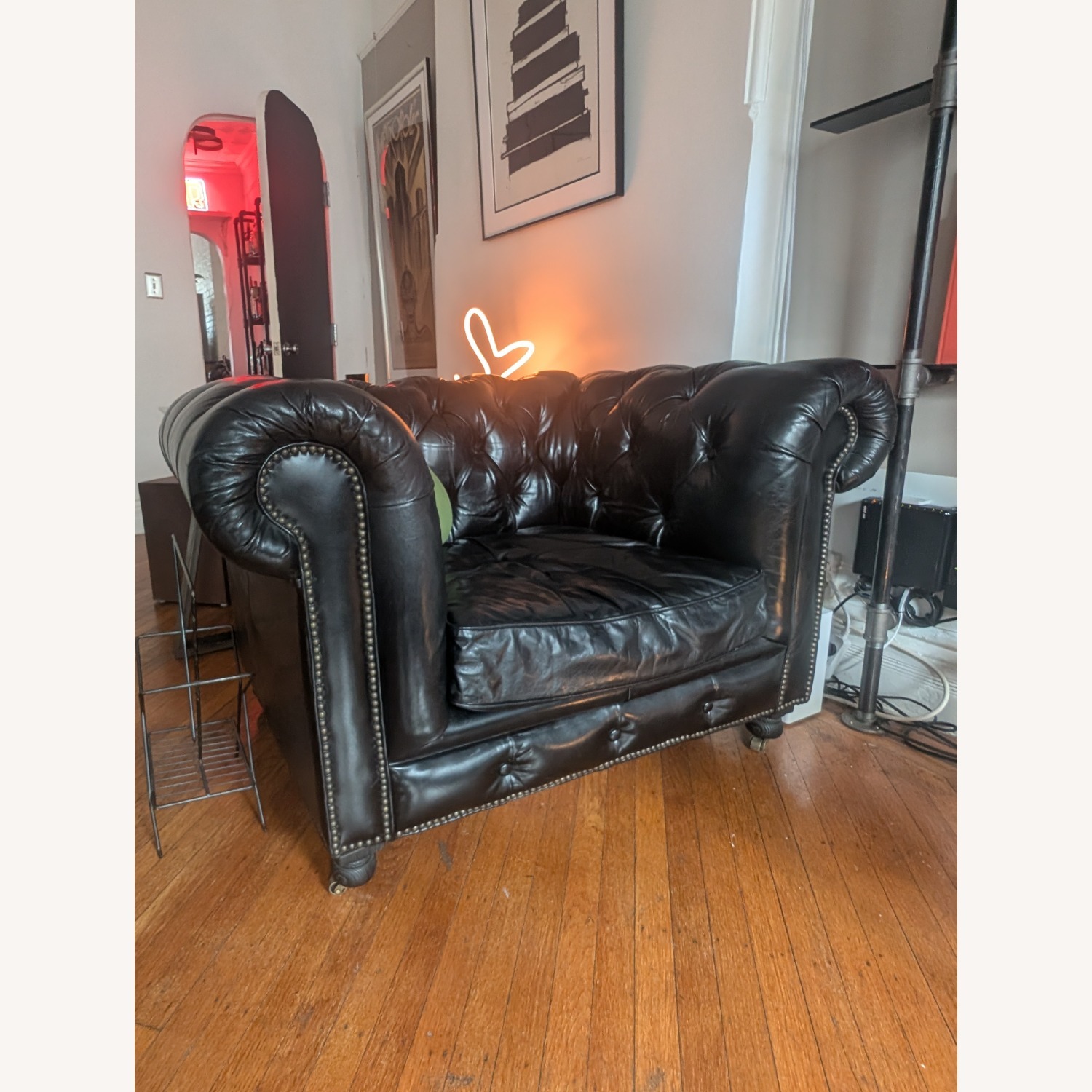 Restoration Hardware Kensington Leather Armchair - image-11