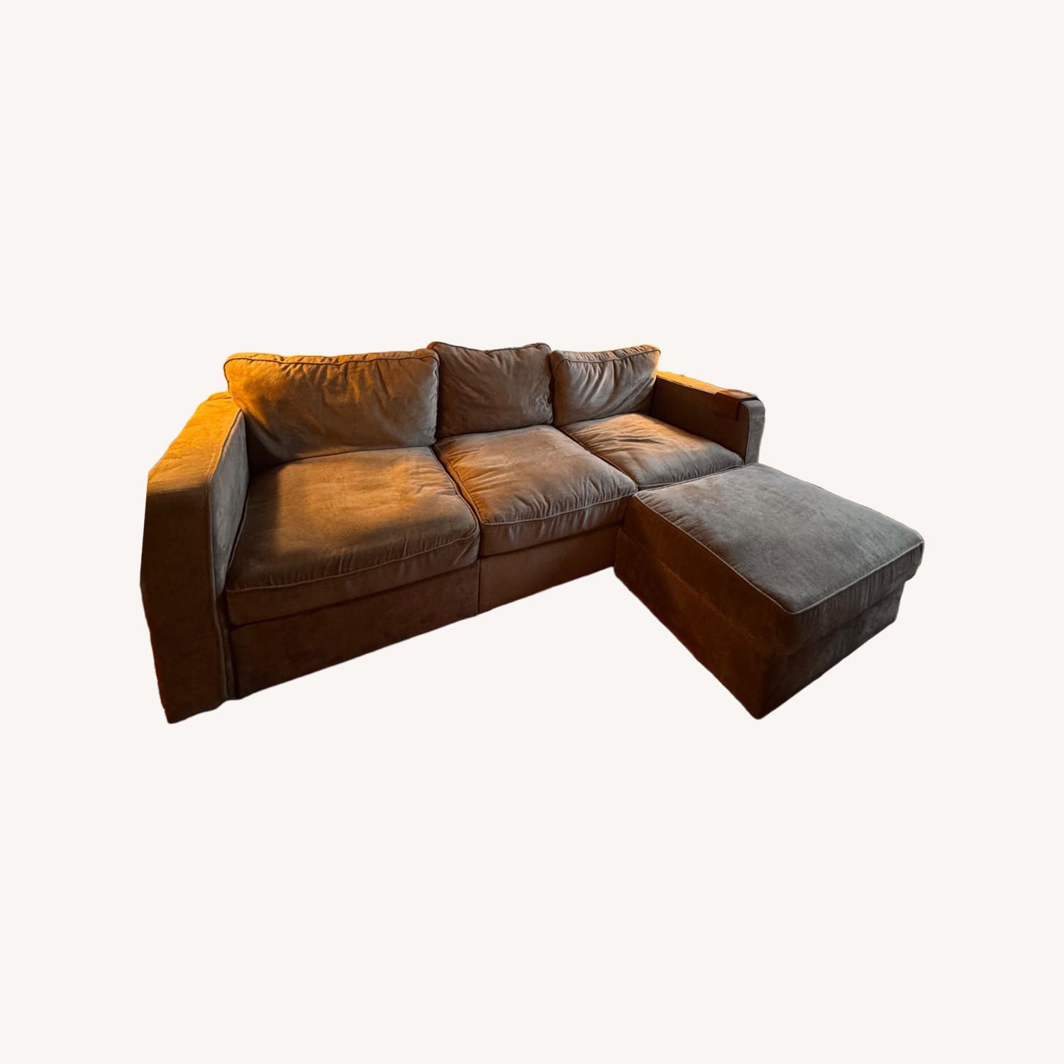 Lovesac Sectional Couch in Taupe - image-0