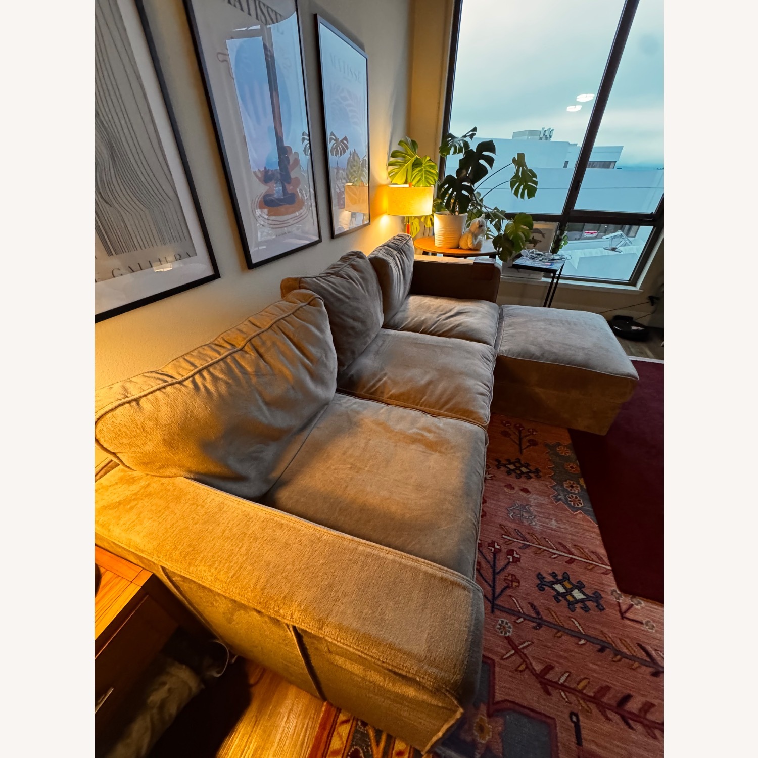 Lovesac Sectional Couch in Taupe - image-1