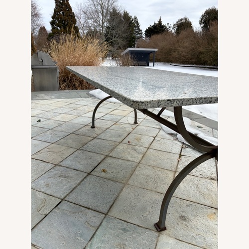 Used ABC Carpet and Home Light Gray Iron Dining Table for sale on AptDeco