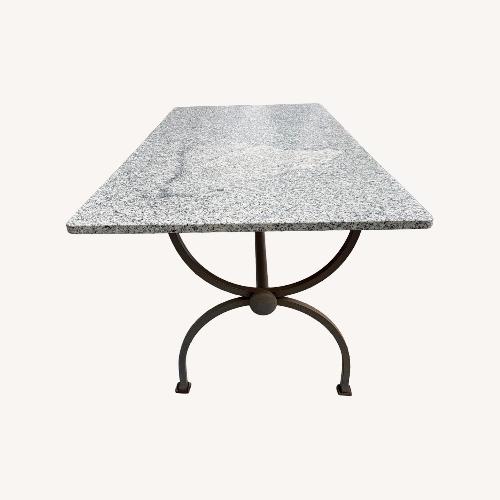 Used ABC Carpet and Home Light Gray Iron Dining Table for sale on AptDeco