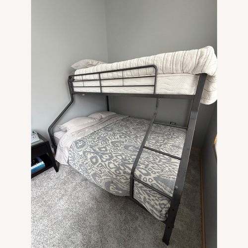 Used Light Gray Stainless Steel Bunk Bed for sale on AptDeco