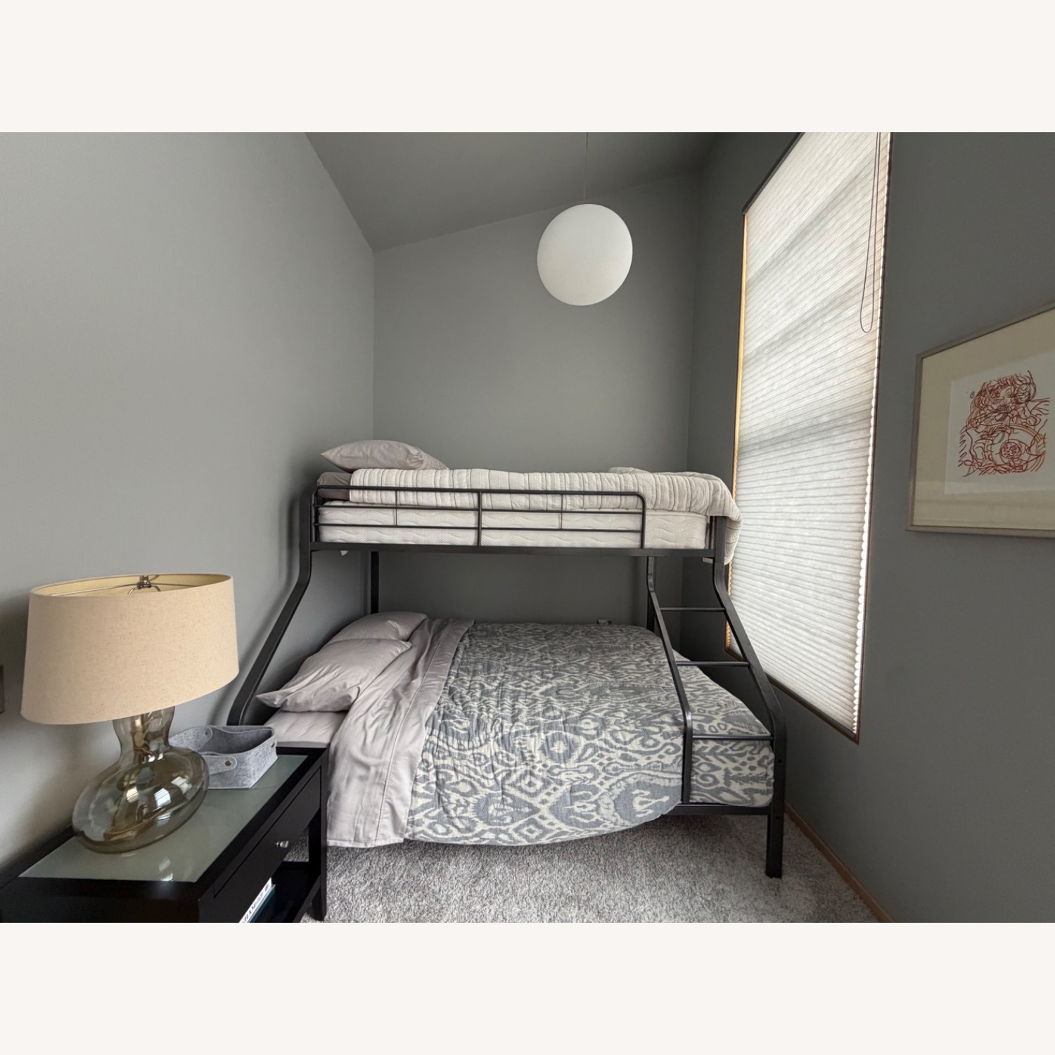 Light Gray Stainless Steel Bunk Bed - image-0