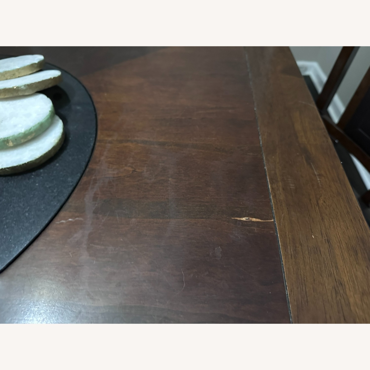 Vintage/Antique Dark Brown Wood Dining Set - image-12