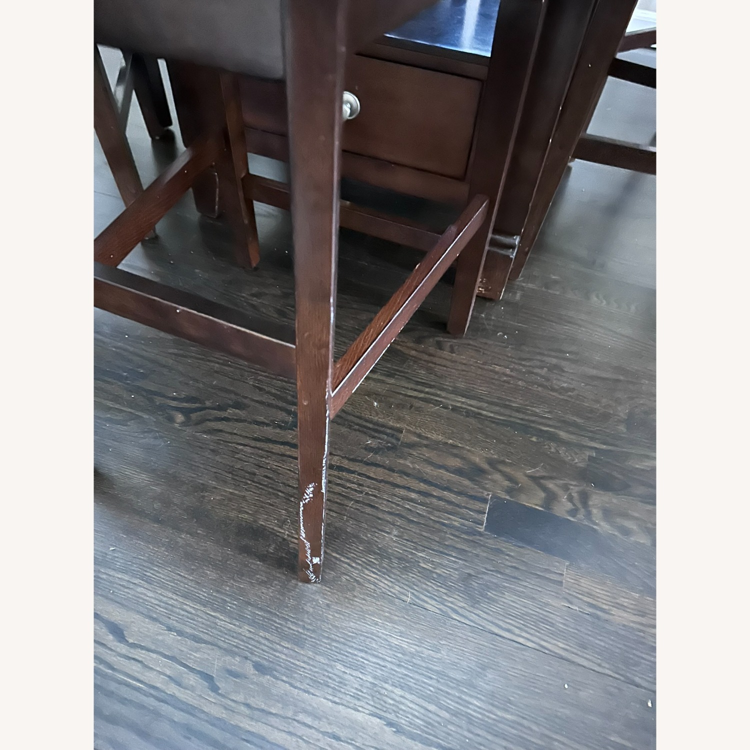 Vintage/Antique Dark Brown Wood Dining Set - image-6