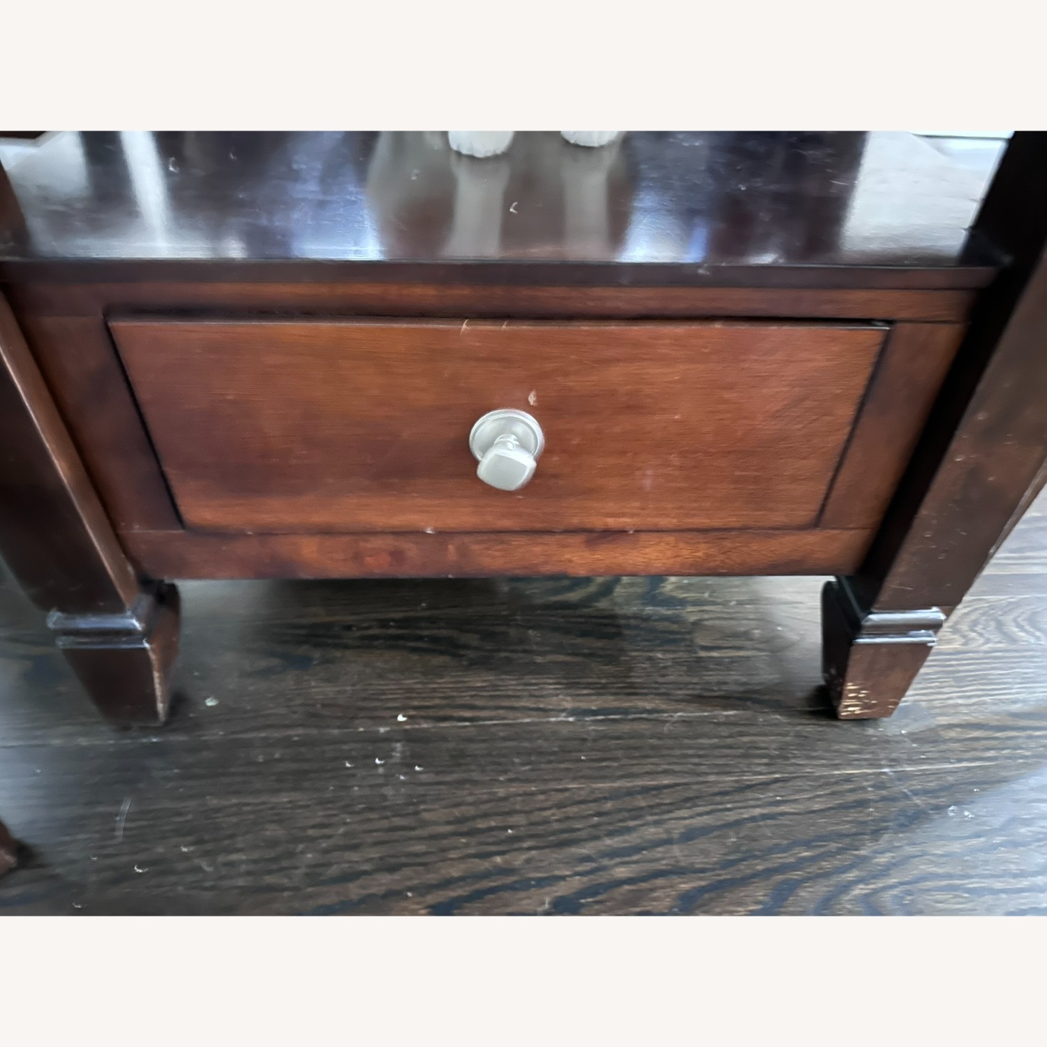 Vintage/Antique Dark Brown Wood Dining Set - image-8