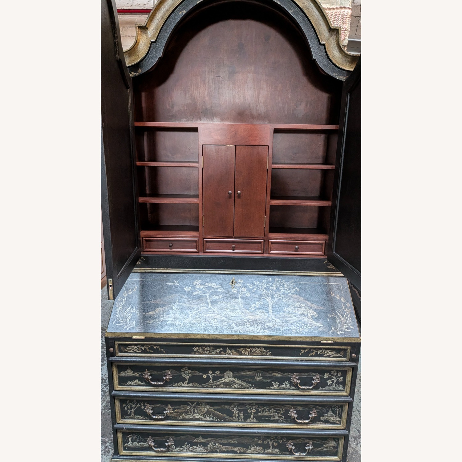 Amy Howard Chinoiserie Bureau Cabinet Desk - image-17