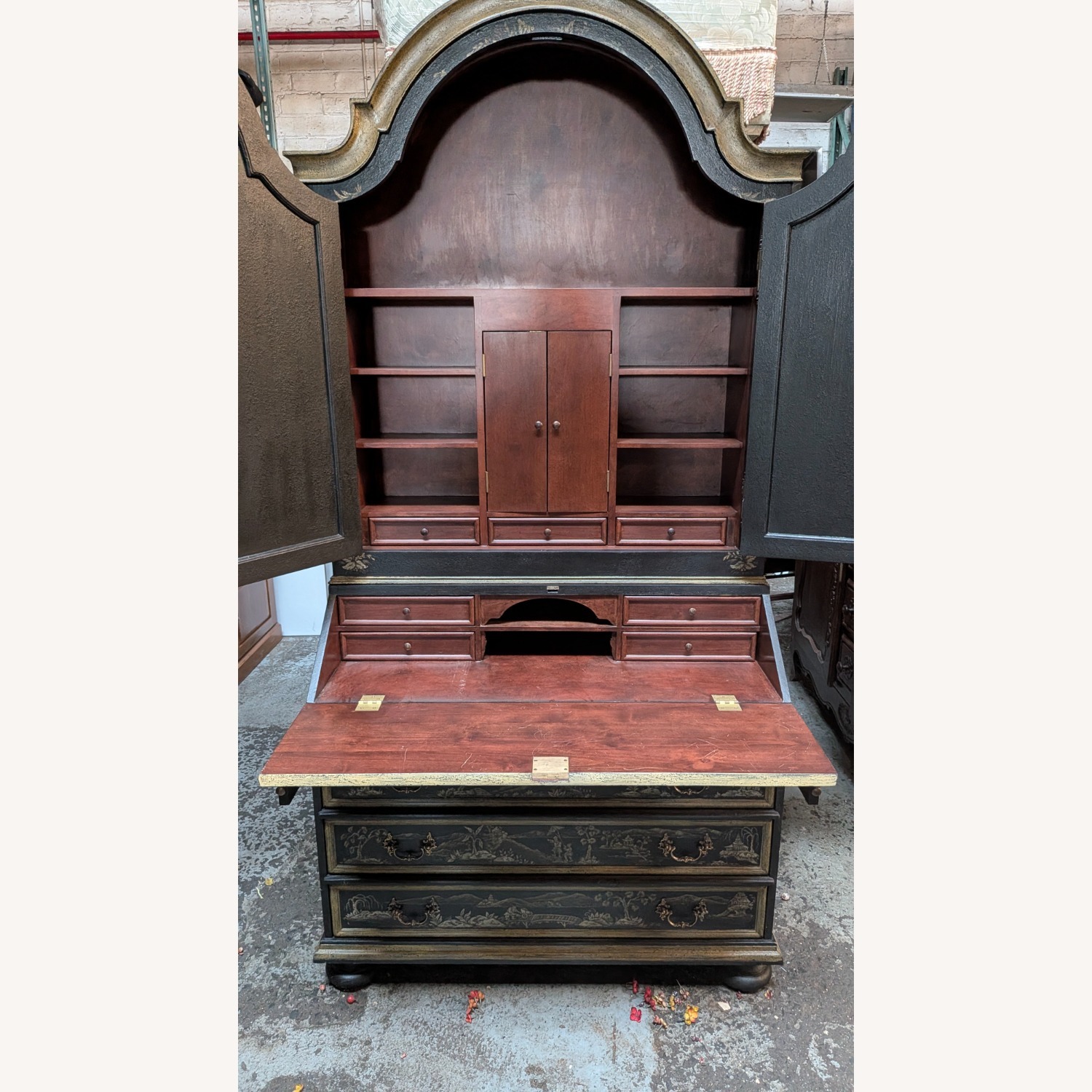 Amy Howard Chinoiserie Bureau Cabinet Desk - image-16