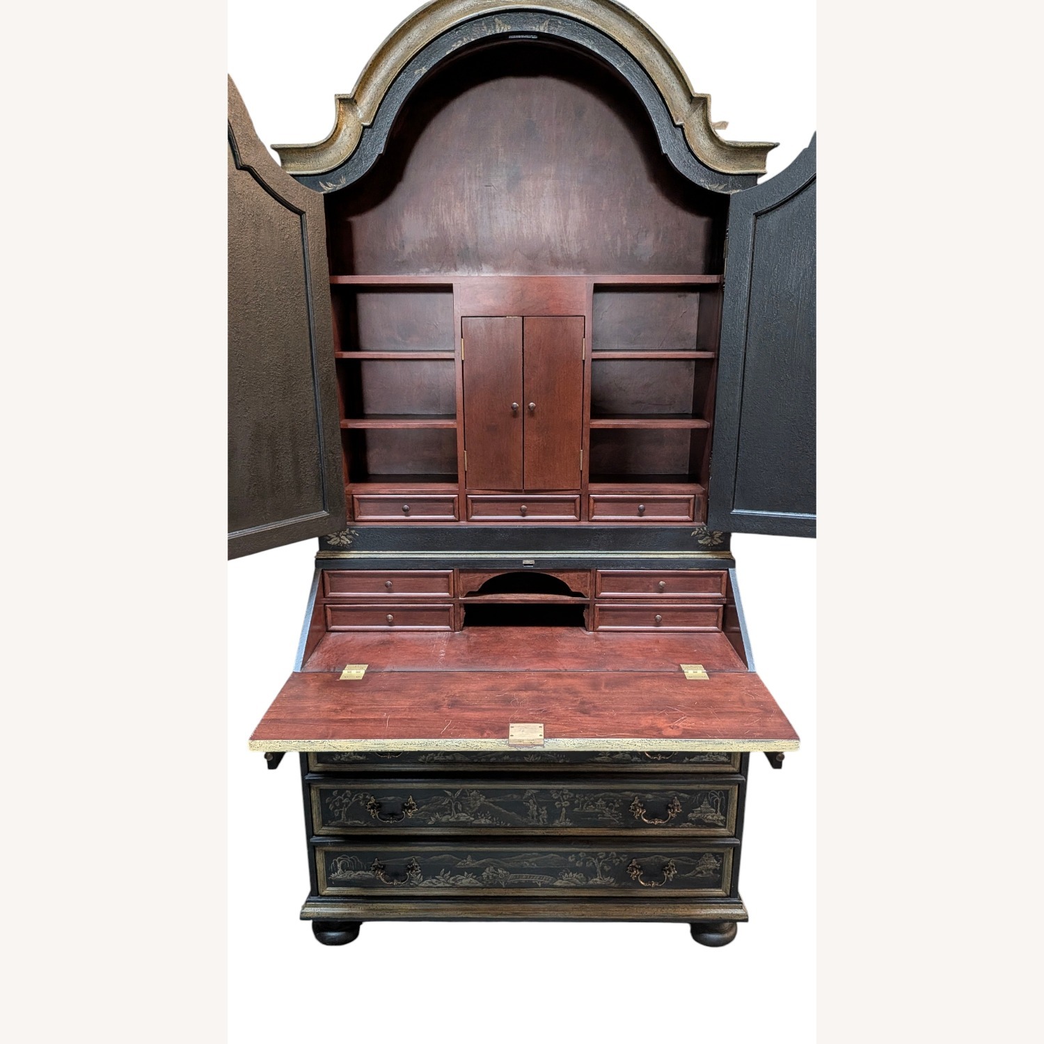 Amy Howard Chinoiserie Bureau Cabinet Desk - image-3