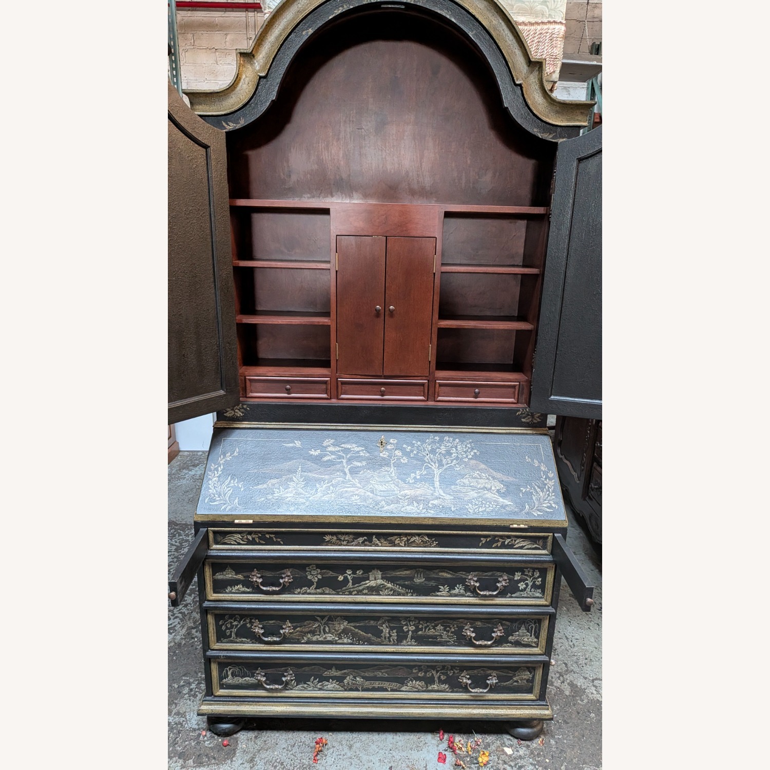 Amy Howard Chinoiserie Bureau Cabinet Desk - image-18