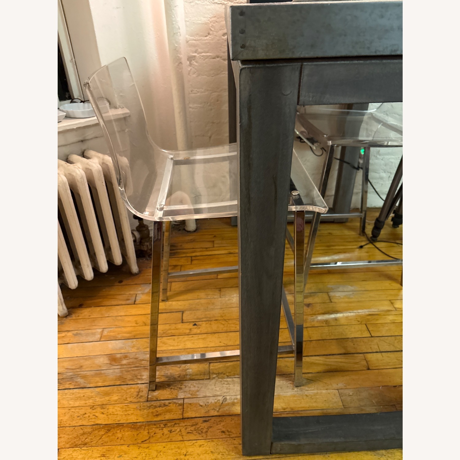 CB2 Stern Dark Gray Dining Table - image-4