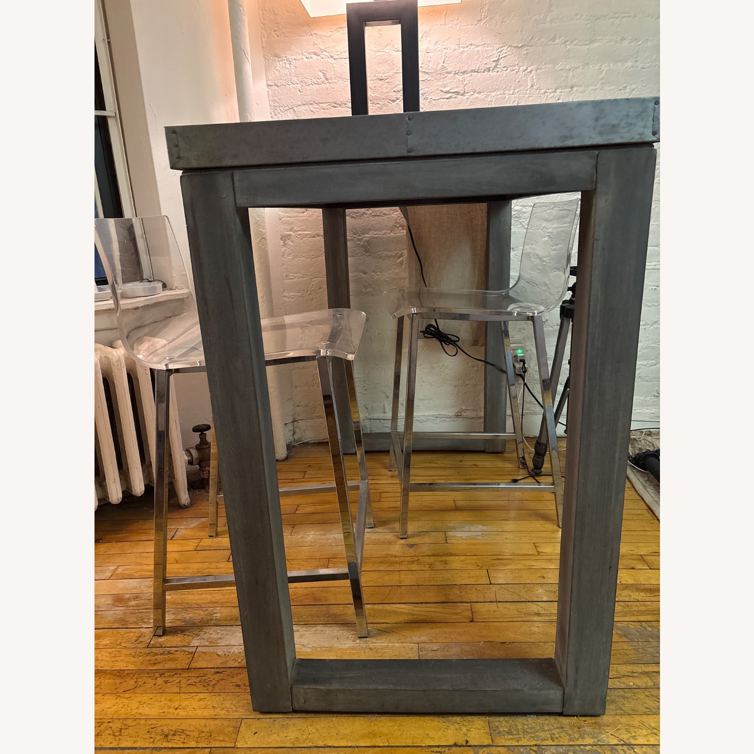 CB2 Stern Dark Gray Dining Table - image-2