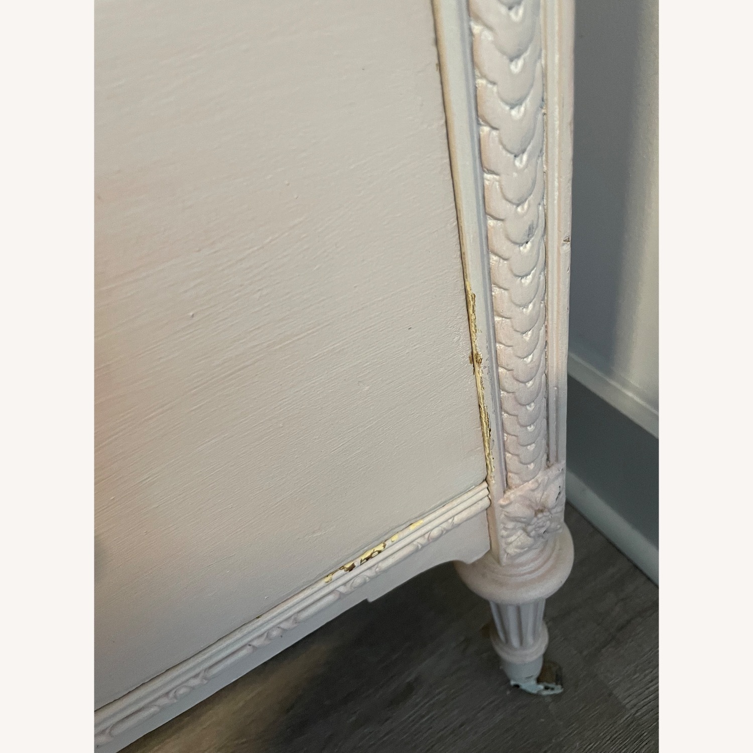 Vintage/Antique Pink 5 Drawer Dresser with Mirror - image-3