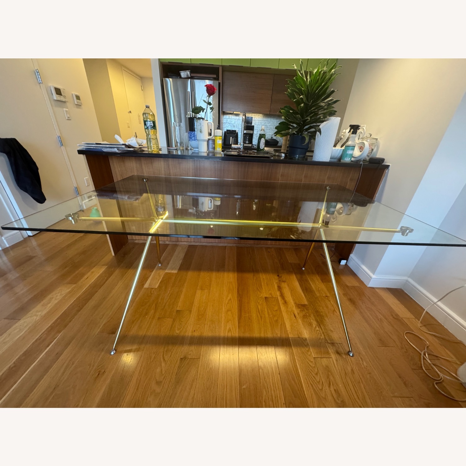 Crate & Barrel Glass Dining Table - image-1