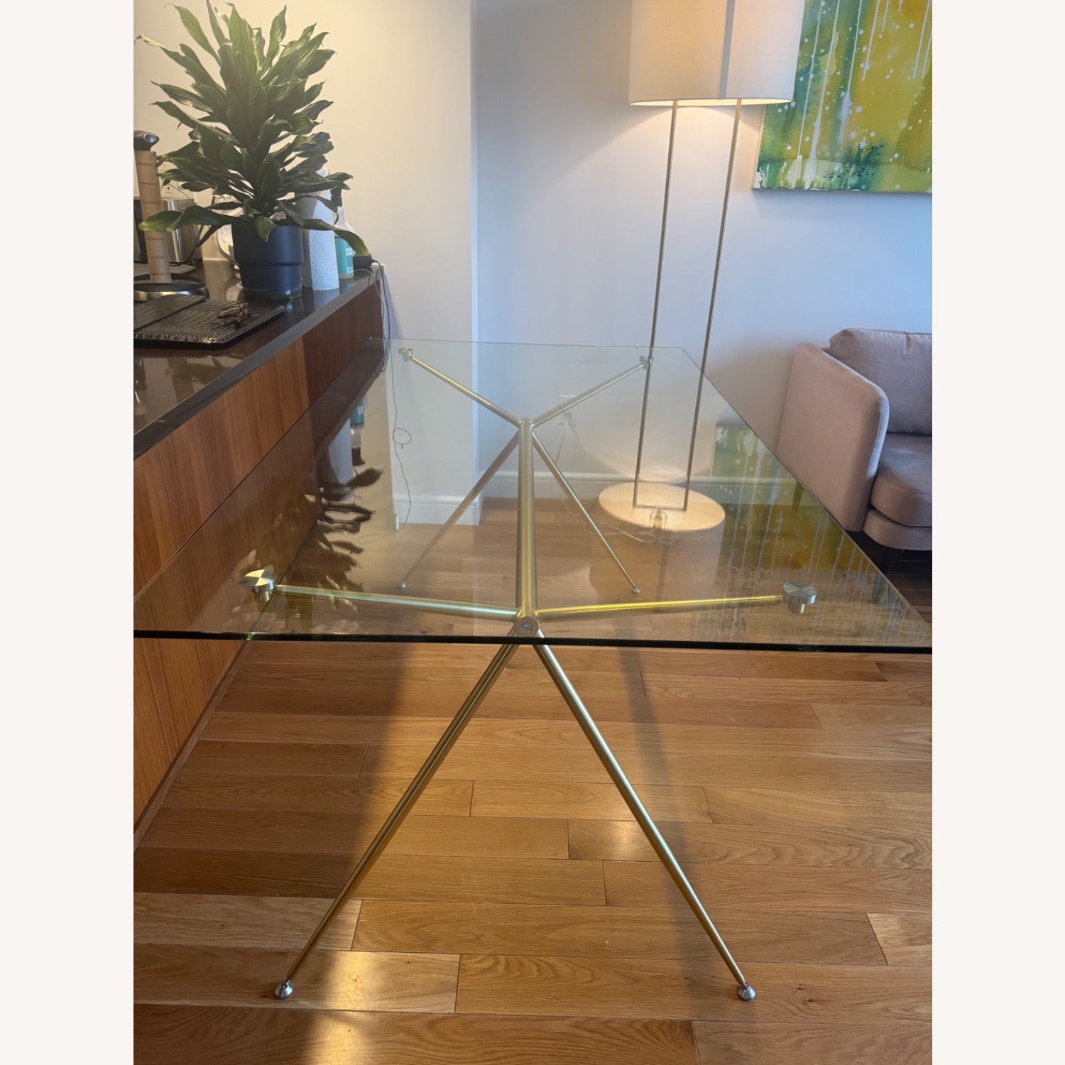 Crate & Barrel Glass Dining Table - image-2