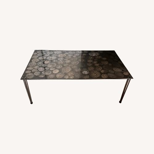 Used Dark Gray Metal Coffee Table for sale on AptDeco