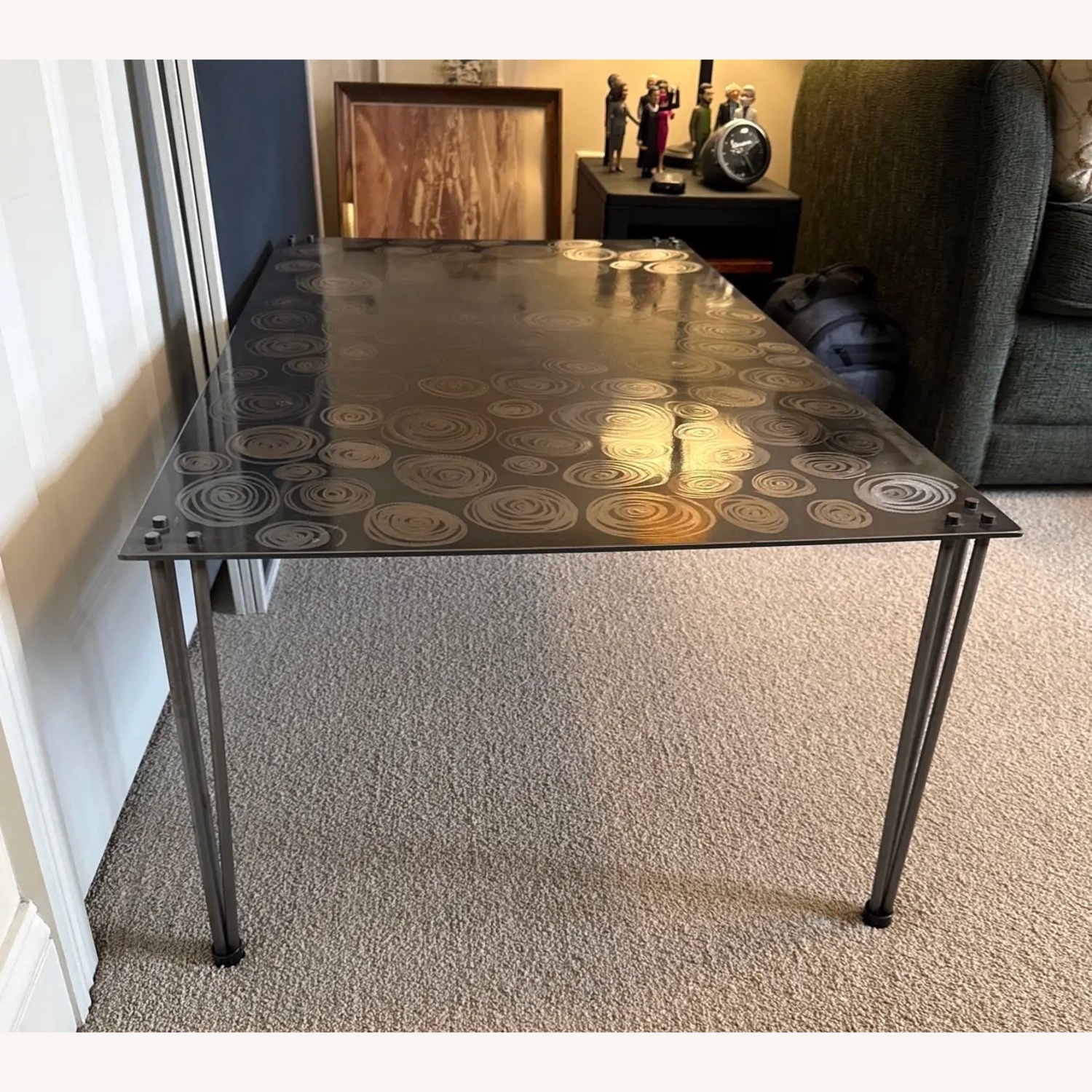 Dark Gray Metal Coffee Table - image-2