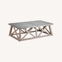 Ethan Allen Bruckner Dark Gray Metal Coffee Table