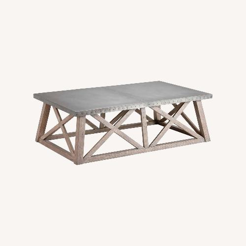 Used Ethan Allen Bruckner Dark Gray Metal Coffee Table for sale on AptDeco