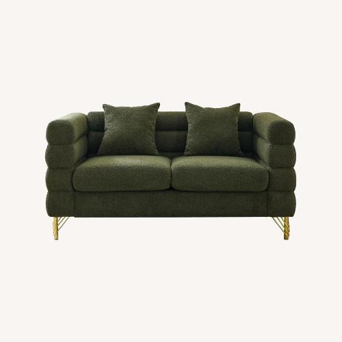 Used Wayfair Mercer 41 Green Fabric 2 Seater Sofa for sale on AptDeco