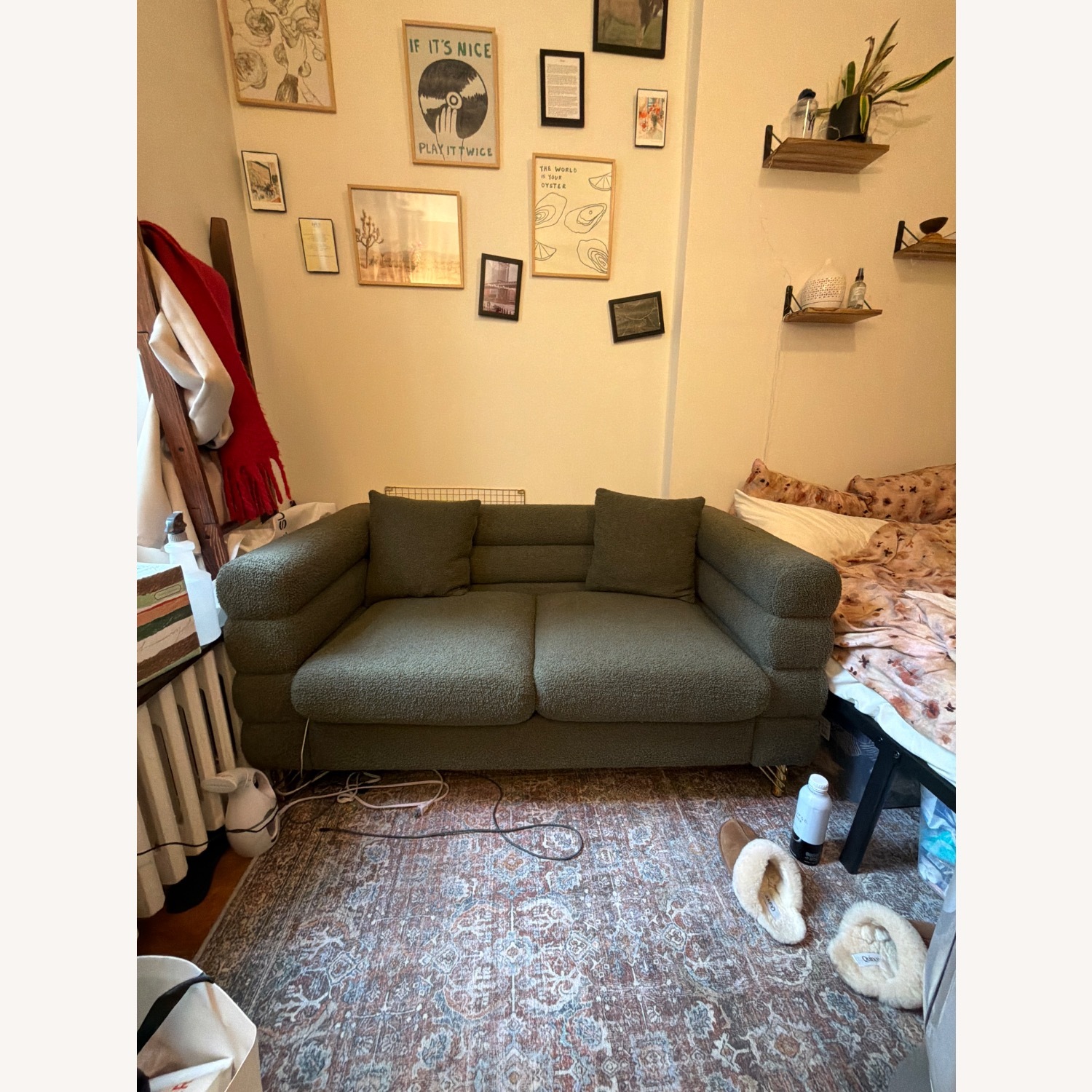 Wayfair Mercer 41 Green Fabric 2 Seater Sofa - image-2