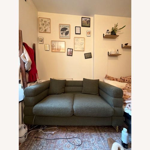 Used Wayfair Mercer 41 Green Fabric 2 Seater Sofa for sale on AptDeco