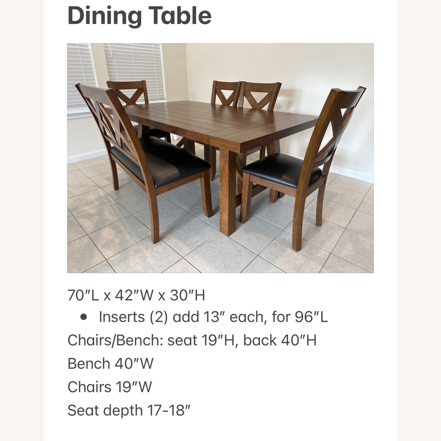 Acorn Cottage Brown 5 Pc Dining Room With X-back Chairs - image-6