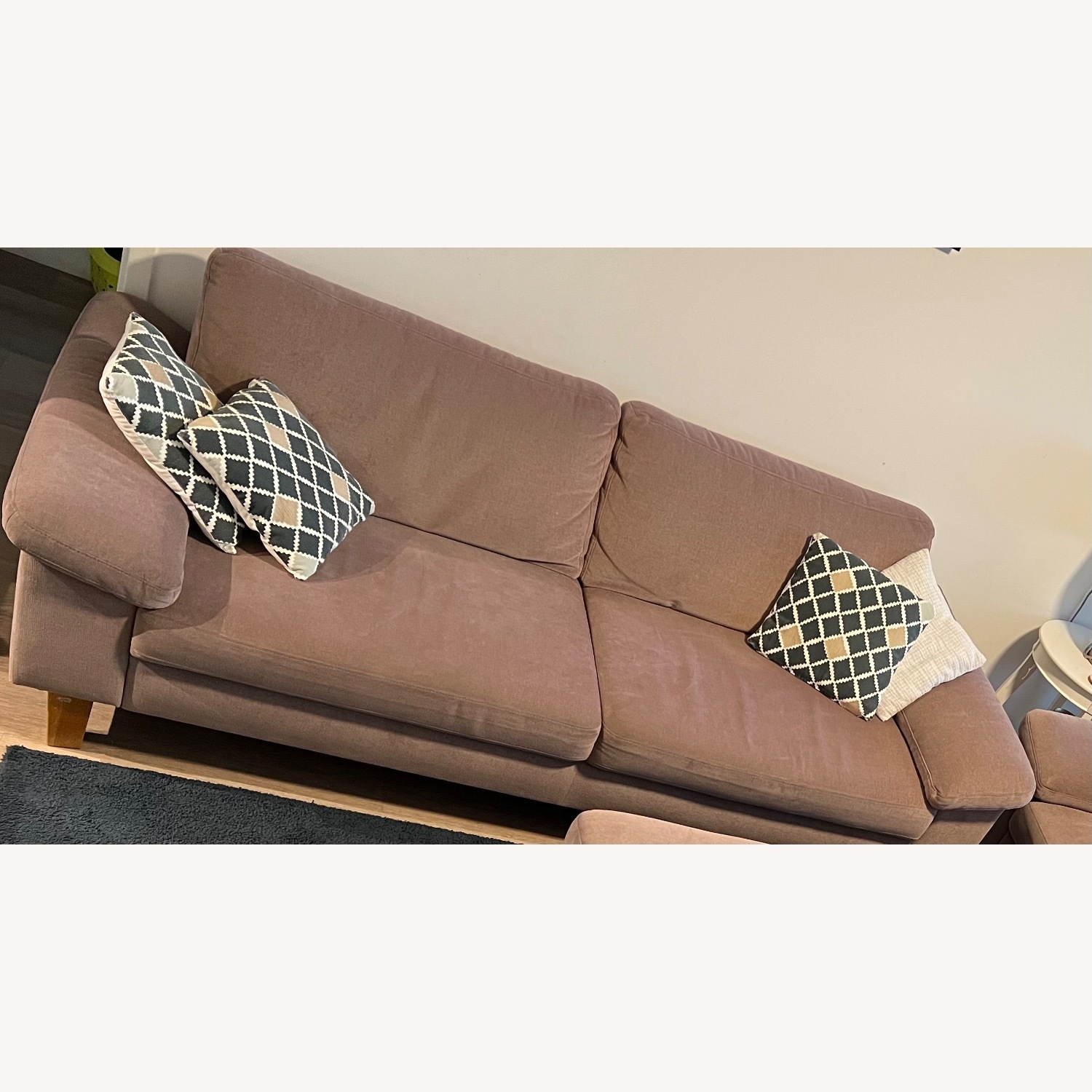 Light Brown 3+ Seater Sofa - image-1