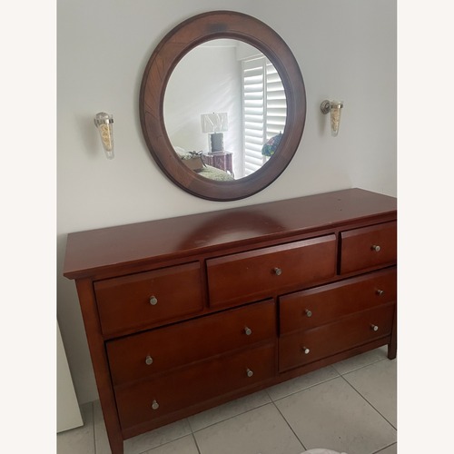 Used Wood Dresser and Mirror for sale on AptDeco