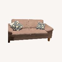 Light Brown Fabric 2 Seater Sofa