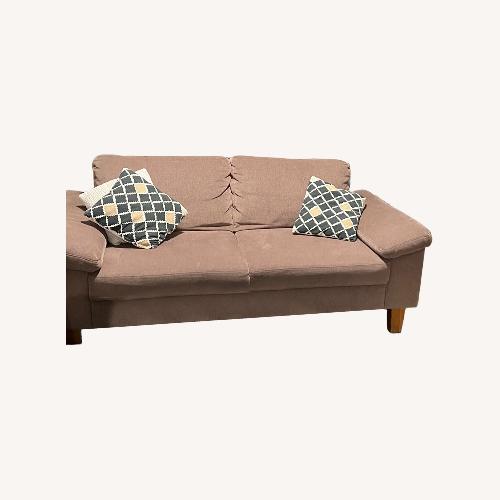 Used Light Brown Fabric 2 Seater Sofa for sale on AptDeco