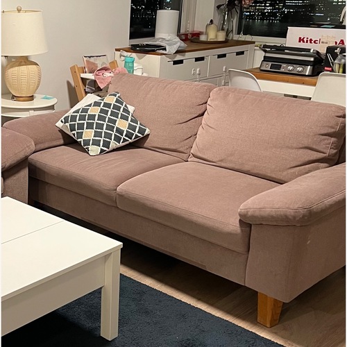 Used Light Brown Fabric 2 Seater Sofa for sale on AptDeco