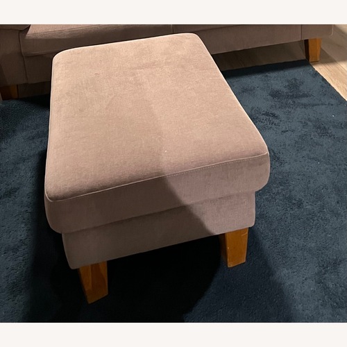 Used Light Brown Fabric Ottoman  for sale on AptDeco