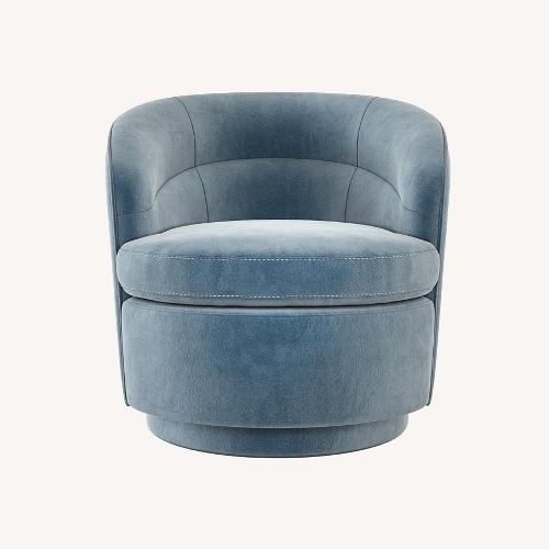Used West Elm Viv Blue Accent Chair for sale on AptDeco