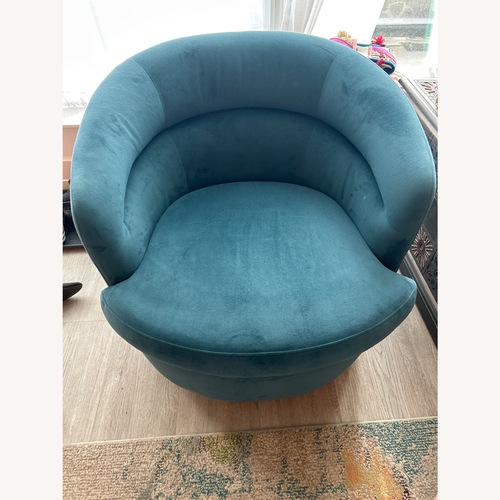 Used West Elm Viv Blue Accent Chair for sale on AptDeco