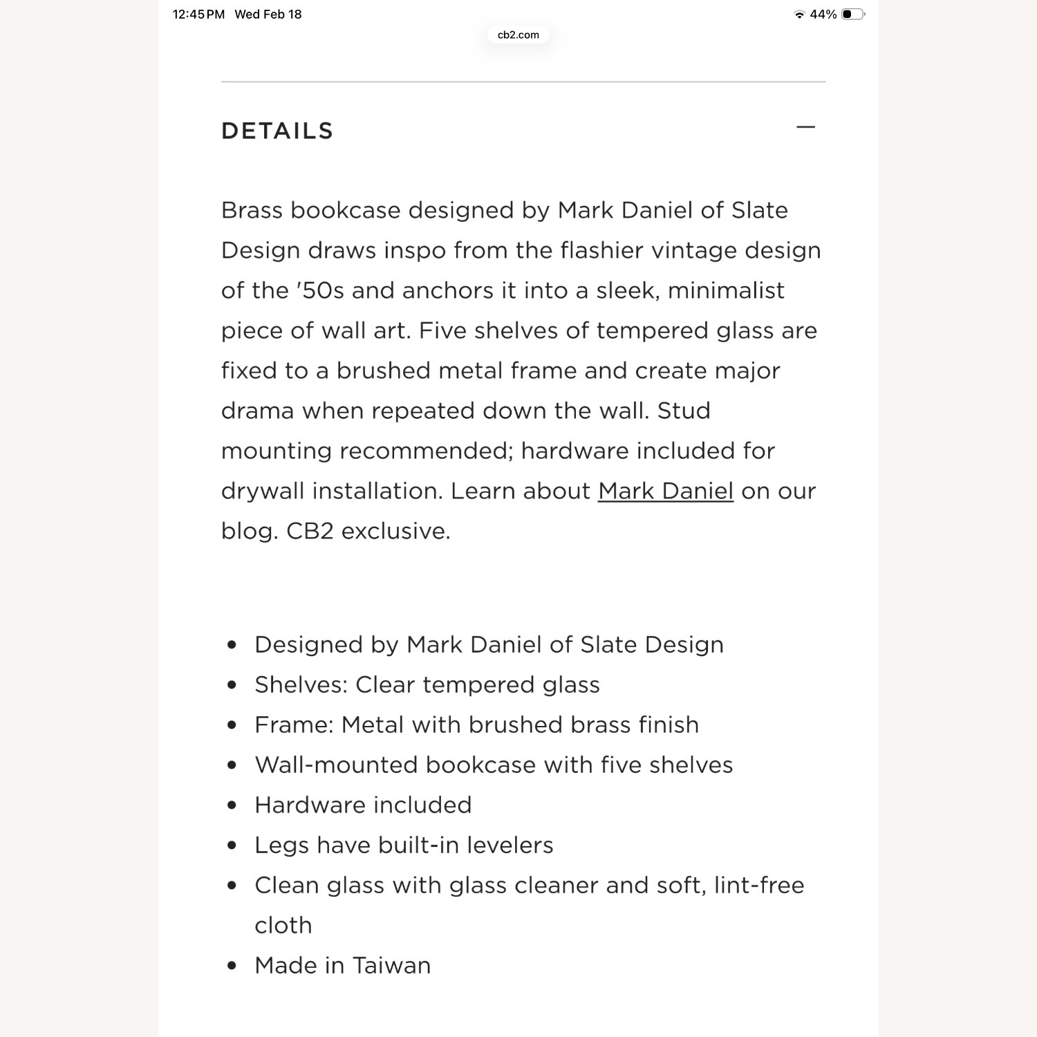 CB2 Tesso Wall Mount Shelving - image-4