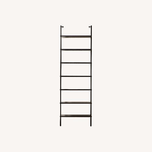 Used CB2 Stairway 96" Black Metal Wall Mount Bookcase for sale on AptDeco