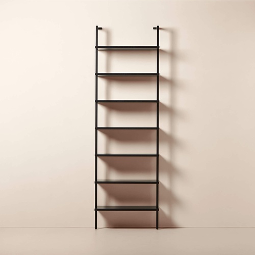 Used CB2 Stairway 96" Black Metal Wall Mount Bookcase for sale on AptDeco