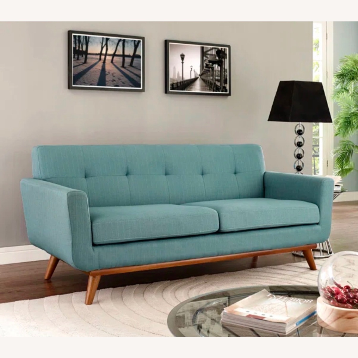 Wayfair Modway Green Loveseat - image-1
