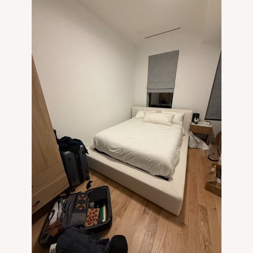 Used Castlery White Queen Bed for sale on AptDeco