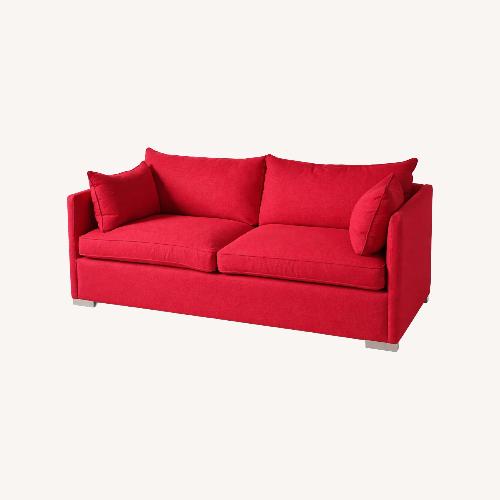 Used CB2 Dose Red Fabric Sleeper Sofa (Queen) for sale on AptDeco
