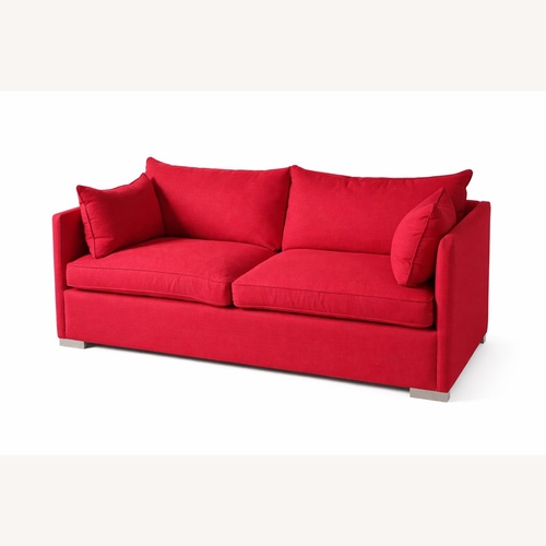 Used CB2 Dose Red Fabric Sleeper Sofa (Queen) for sale on AptDeco