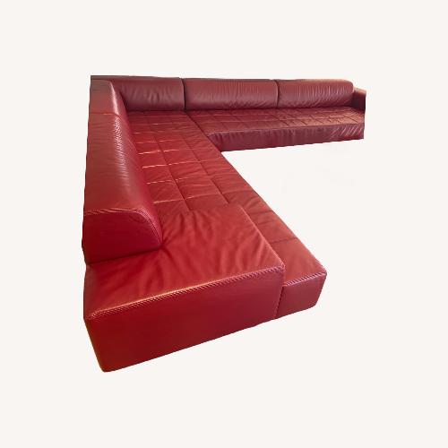 Used Poltrona Frau Red 2 Piece Sectional for sale on AptDeco