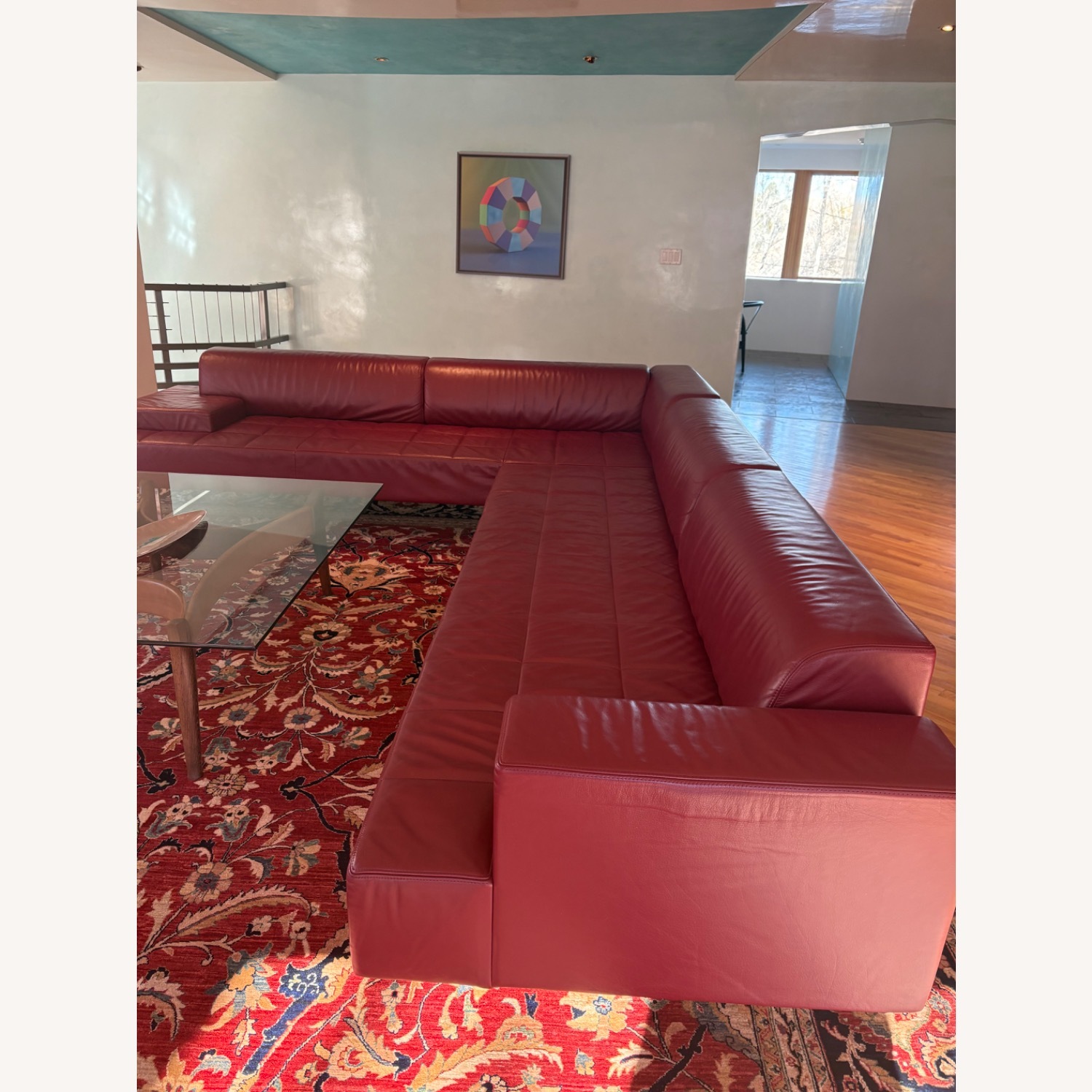 Poltrona Frau Red 2 Piece Sectional - image-3