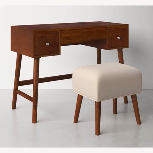 Used Headley Mid Century Modern 2 Drawer Flip Top Vanity Set for sale on AptDeco