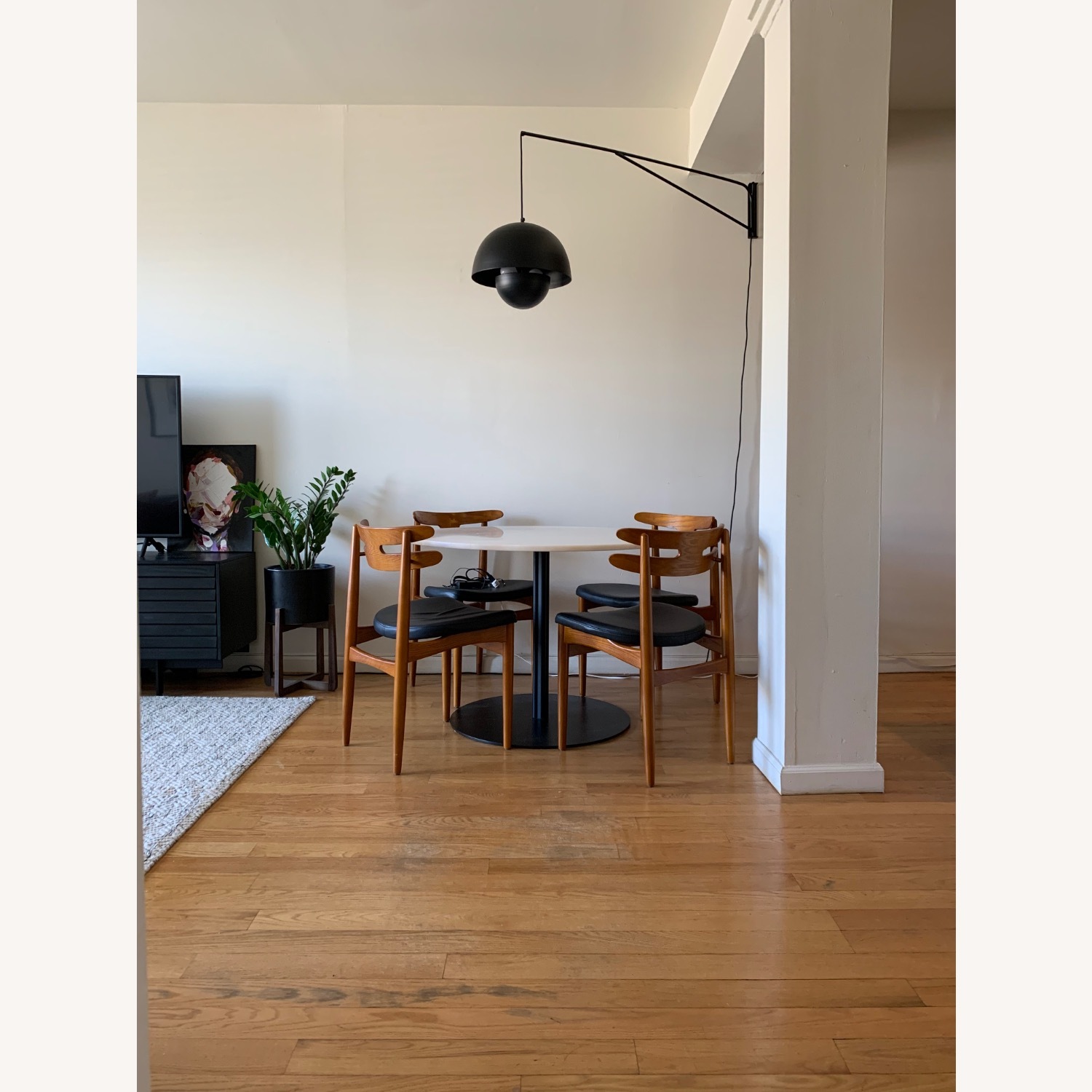 Custom Black Flowerpot Metal Ceiling Light - image-2