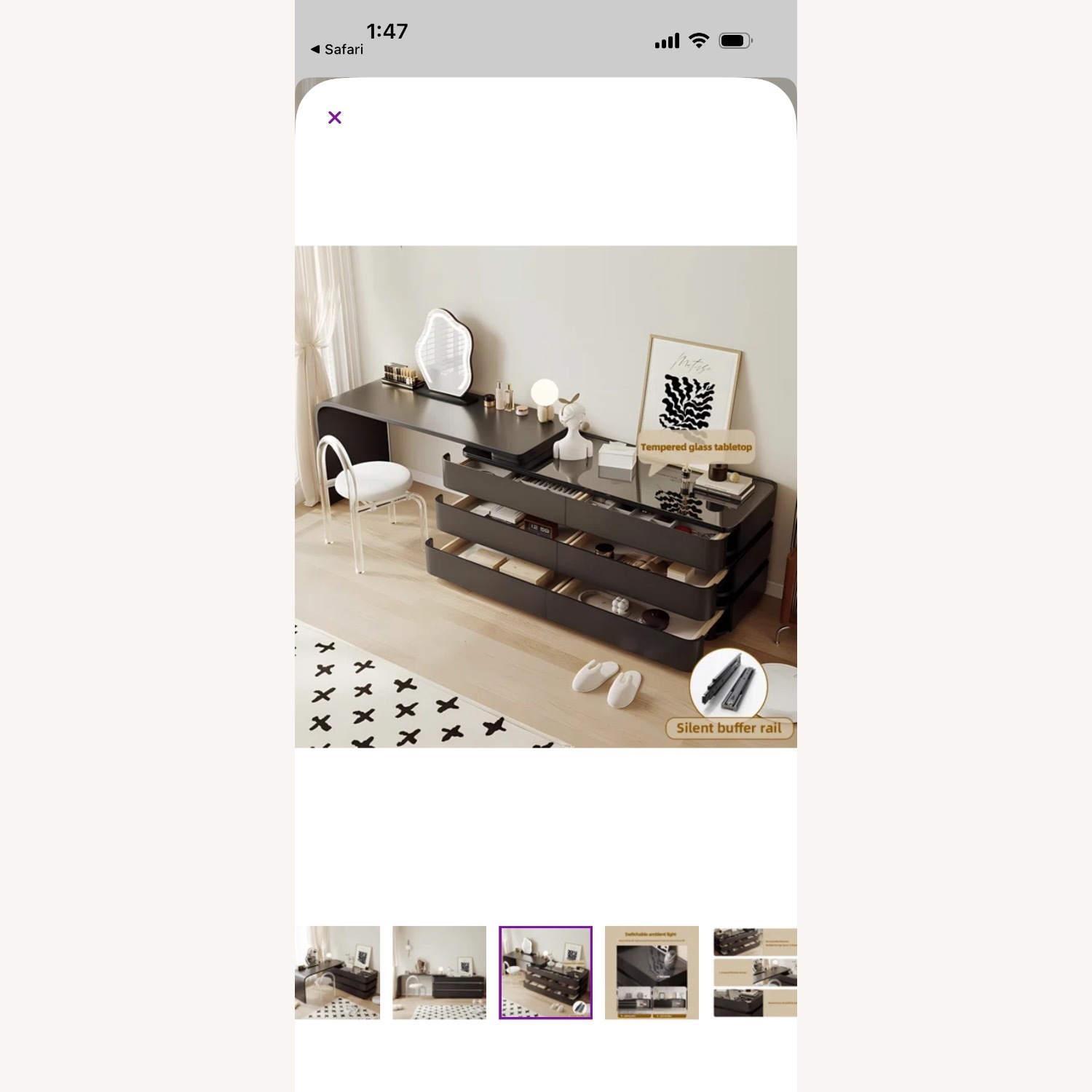 Hokku Designs Expandable Vanity/Dresser - image-1