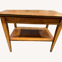 Lane Furniture Burl Light Brown Wood Side Table