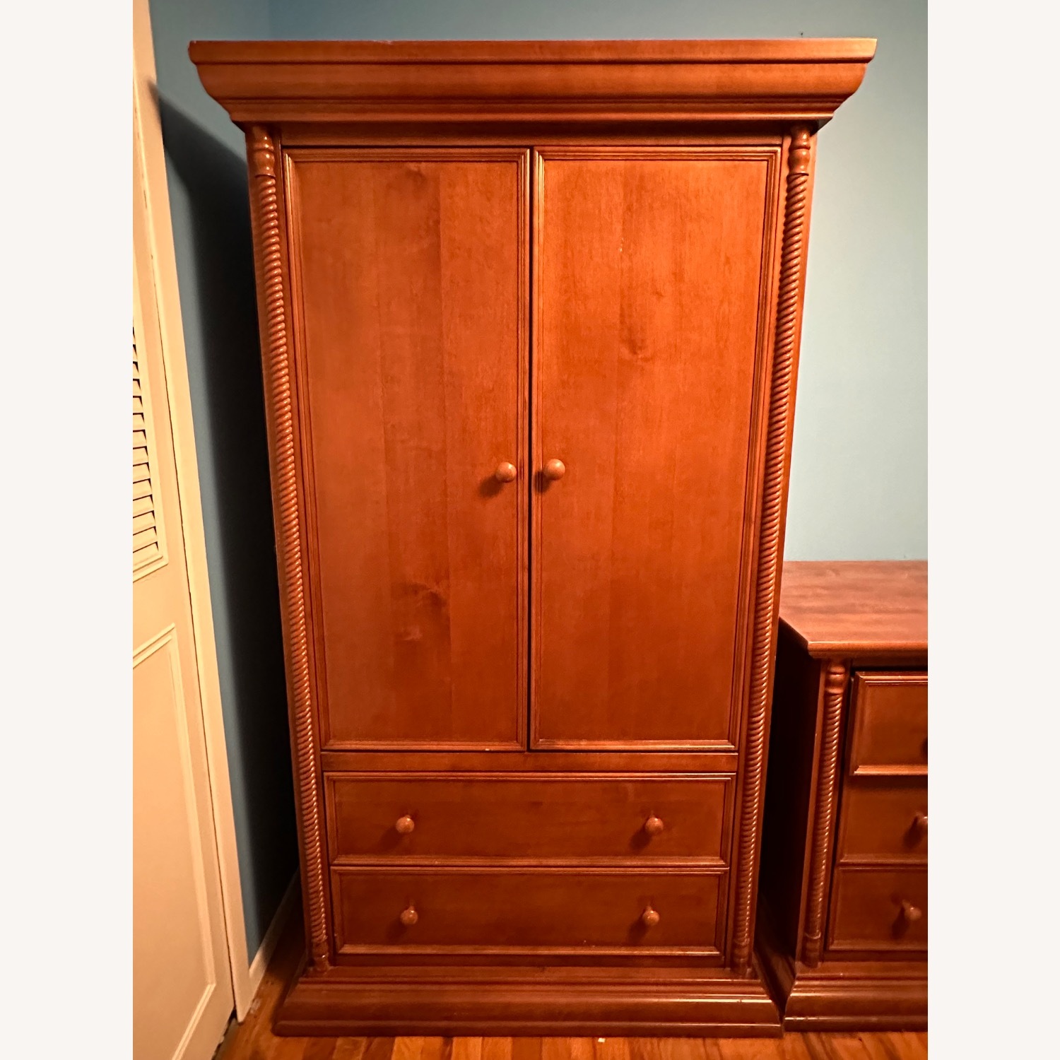 Bellini Natural Wood Armoire - image-0